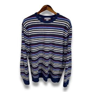 Daniel Cremieux 100% Wool Multicolored Crewneck Sweater XL
